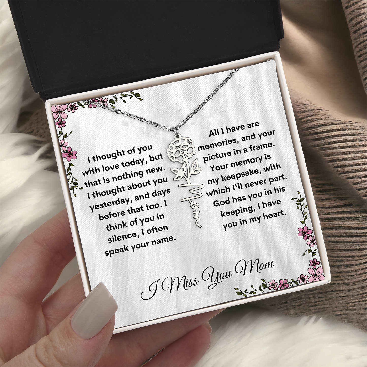 Personalized Memorial Gift Loss of Mother for Daughter from Grandma/Friend/Father