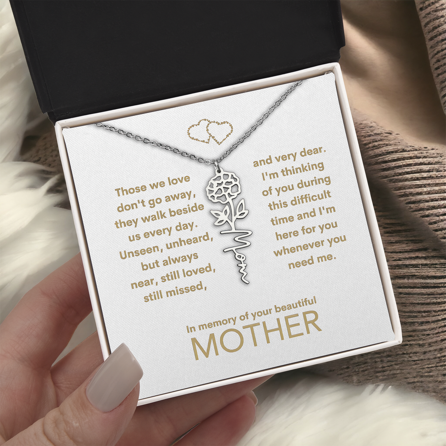 Customized Memorial Gift Loss of Mother for Daughter from Grandma, Friend, or Father