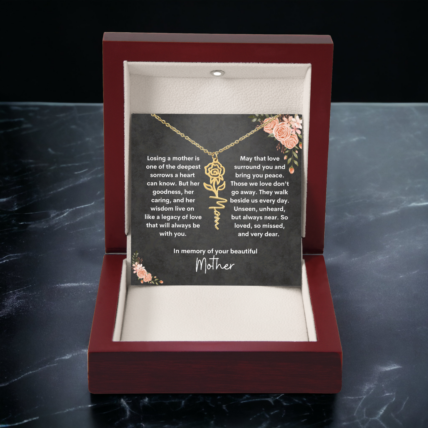 Memorial Gift Loss of Mother for Daughter from Grandma/Friend/Father