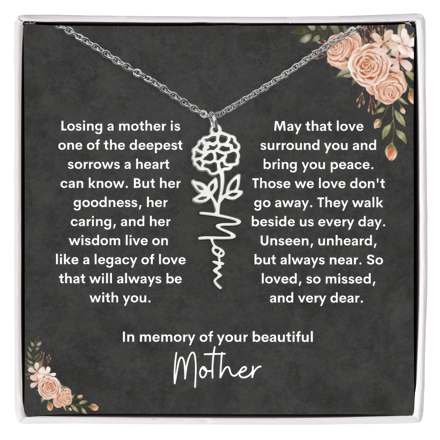 Memorial Gift Loss of Mother for Daughter from Grandma/Friend/Father