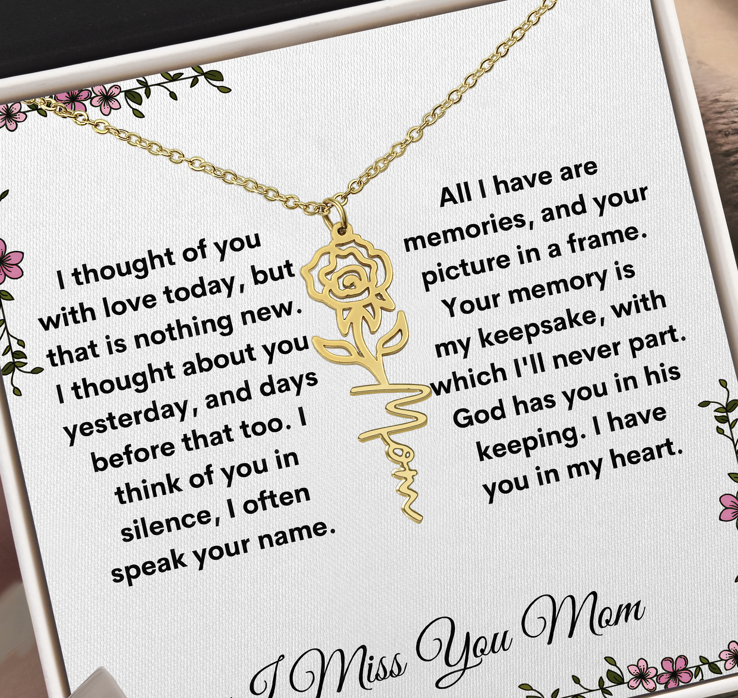 Personalized Memorial Gift Loss of Mother for Daughter from Grandma/Friend/Father