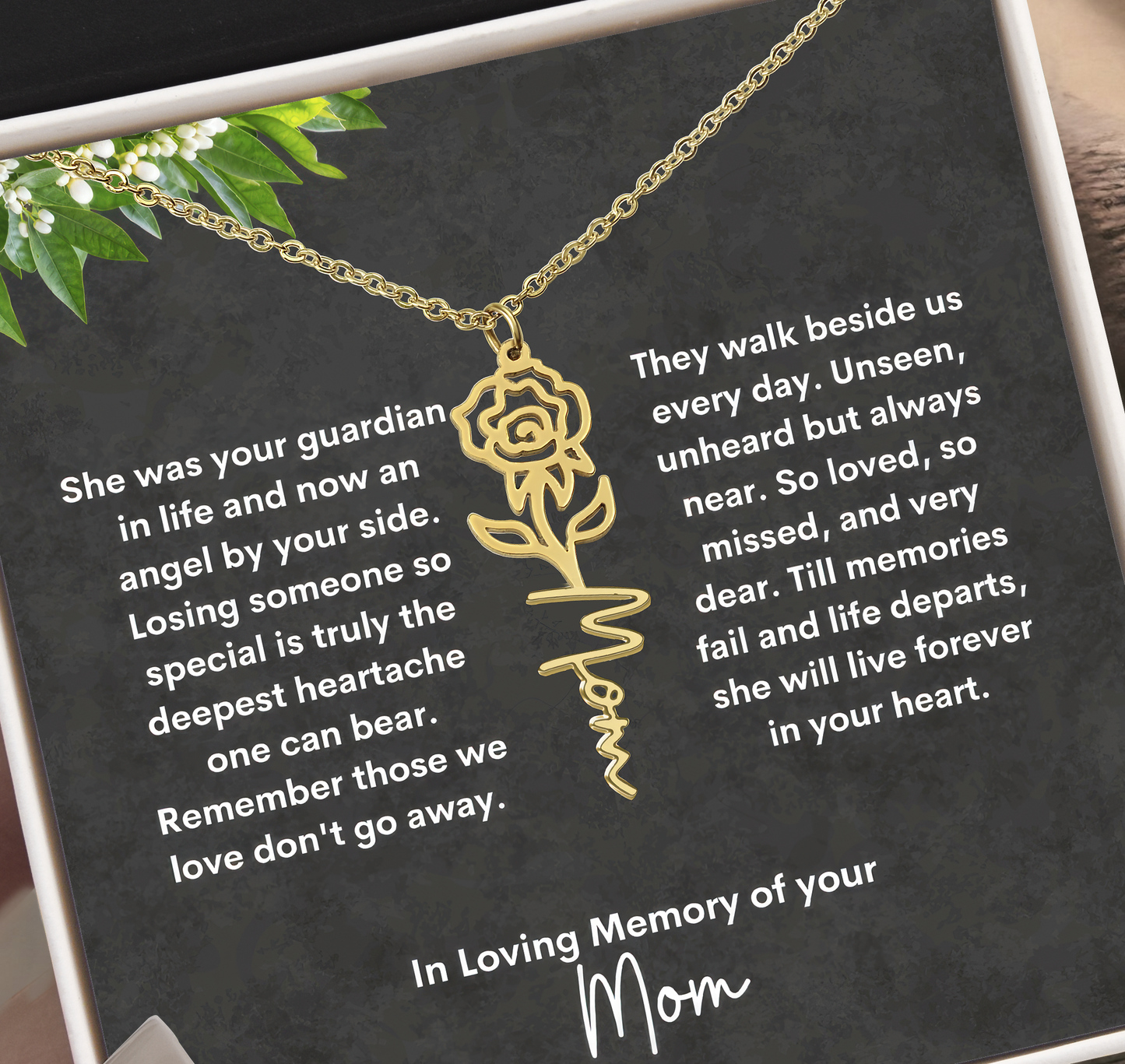 Custom Memorial Gift Loss of Mother for Daughter from Grandma, Friend, or Father