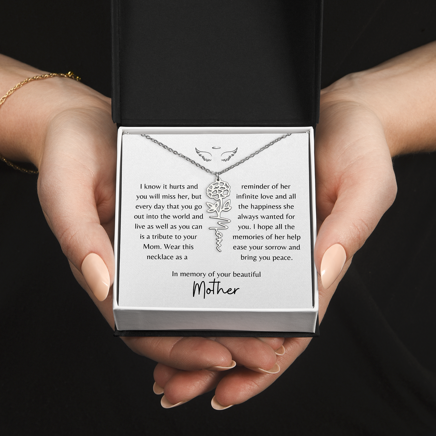 Personalized Necklace for Daughter - Memorial Gift Loss of Mother from Grandma Friend or Father