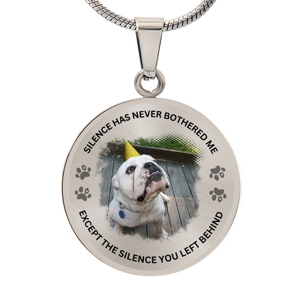 Silence You Left Personalized Pet Memorial Necklace