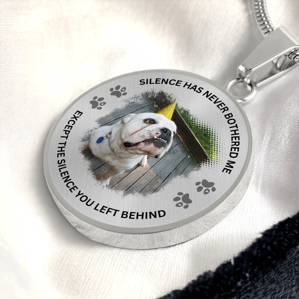 Silence You Left Personalized Pet Memorial Necklace