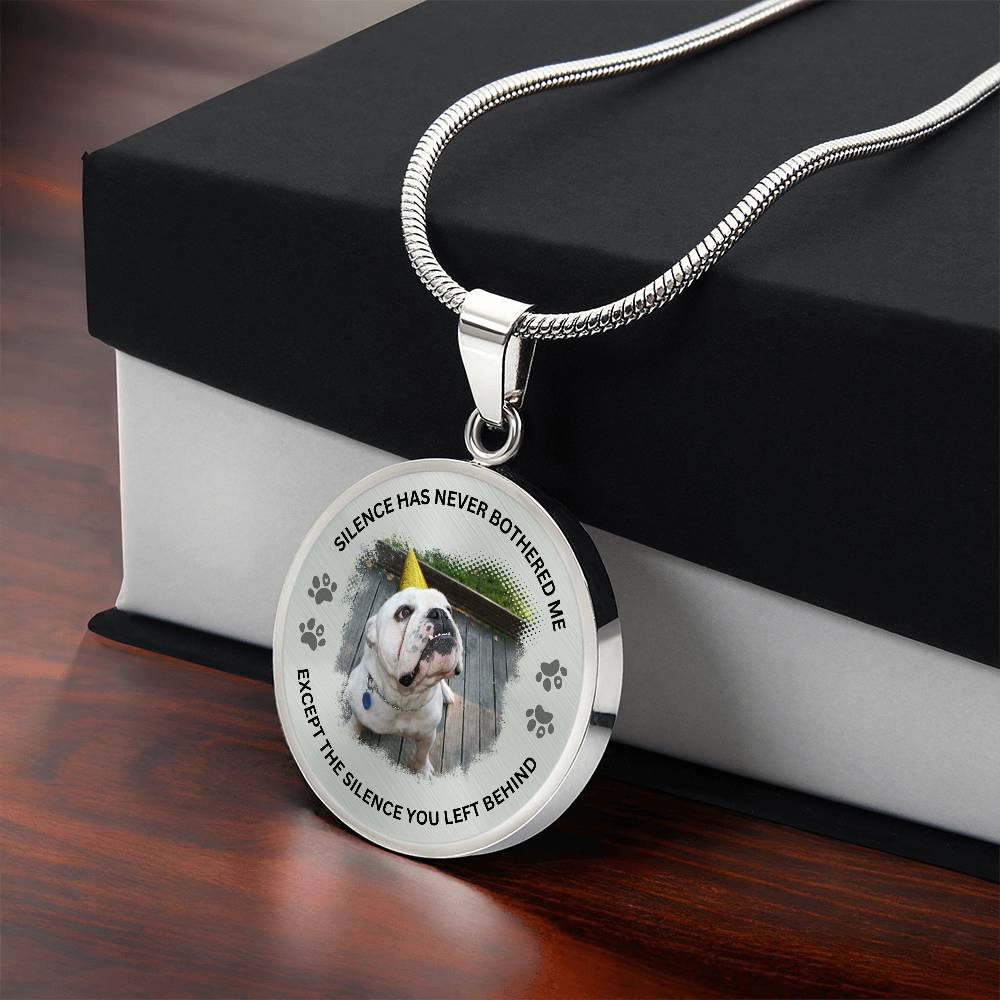 Silence You Left Personalized Pet Memorial Necklace