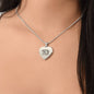 Mama Bear Heart Engraved Necklace | 1 Cub | Personalized Engraving