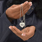 Mama Bear Heart Engraved Necklace | 1 Cub | Personalized Engraving