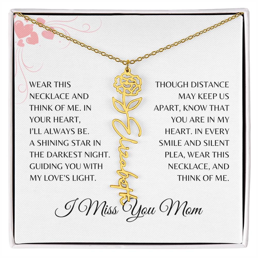 Custom Sympathy Gift Loss of Mother for Best Friend | Personalized Memorial Necklace from Best Friend for Loss of Mother