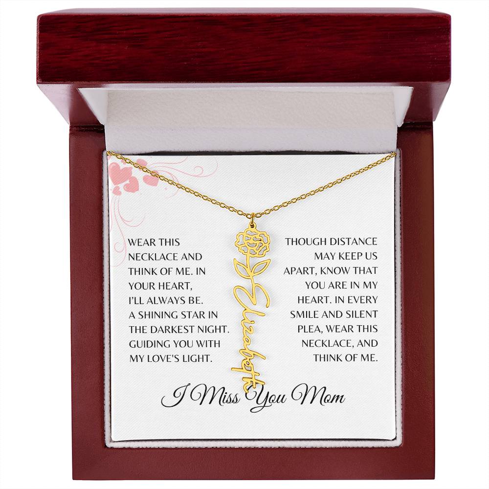 Custom Sympathy Gift Loss of Mother for Best Friend | Personalized Memorial Necklace from Best Friend for Loss of Mother