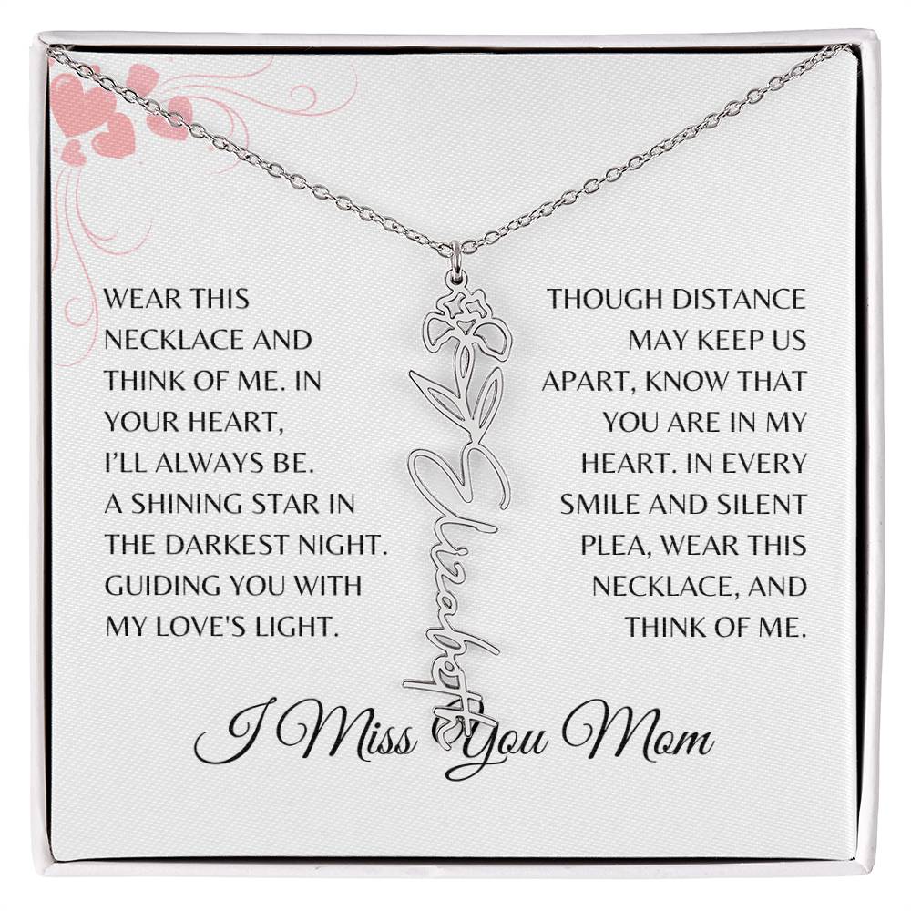 Custom Sympathy Gift Loss of Mother for Best Friend | Personalized Memorial Necklace from Best Friend for Loss of Mother