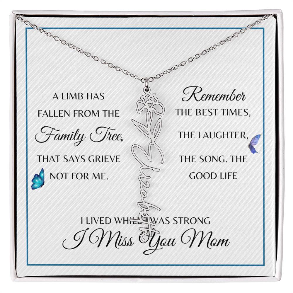 Custom Sympathy Gift Loss of Mother for Daughter | Personalized Jewelry from Dad for Loss of Mother | Memorial