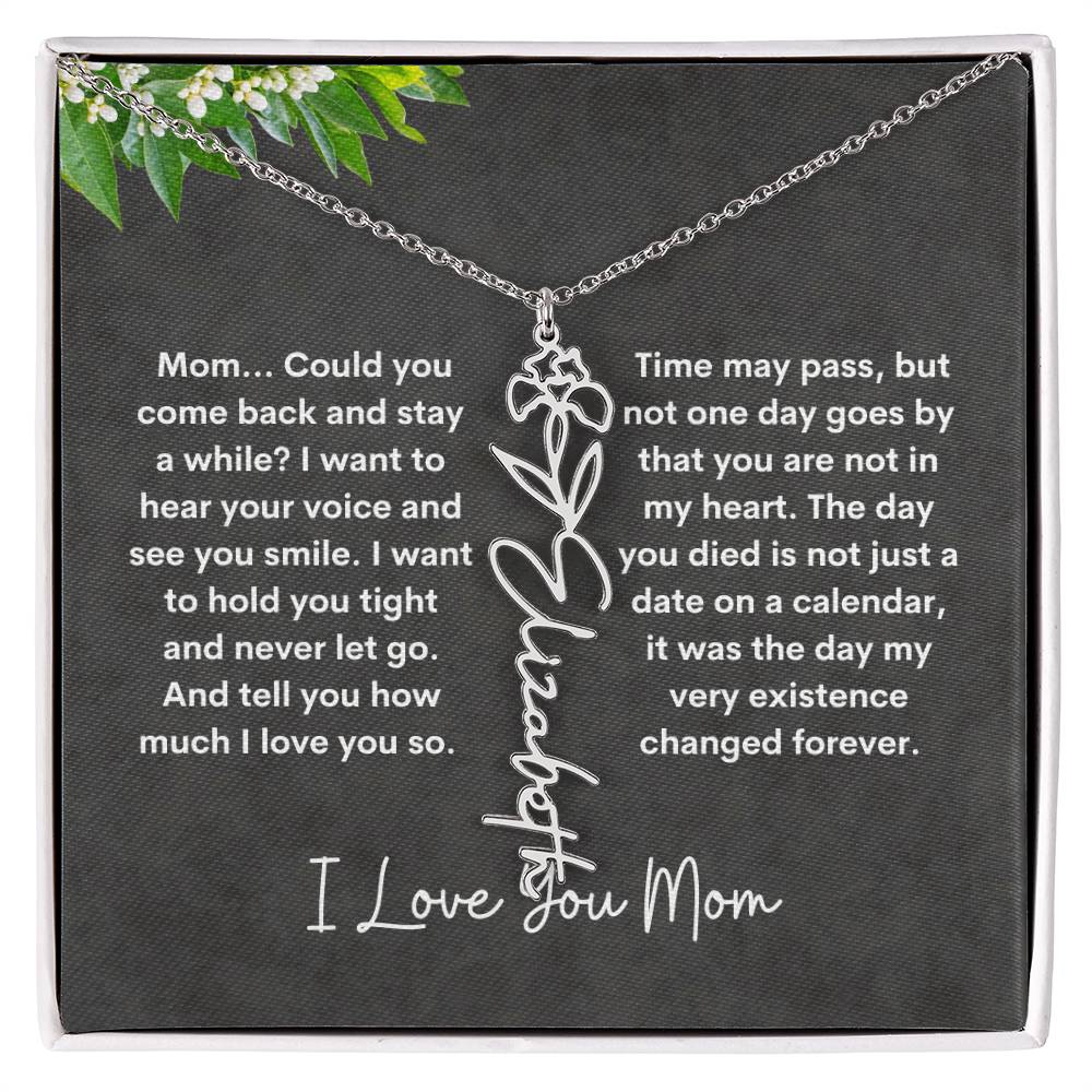 Custom Sympathy Gift Loss of Mother for Granddaughter | Customized Jewelry from Grandmother for Loss of Mother | Bereavement
