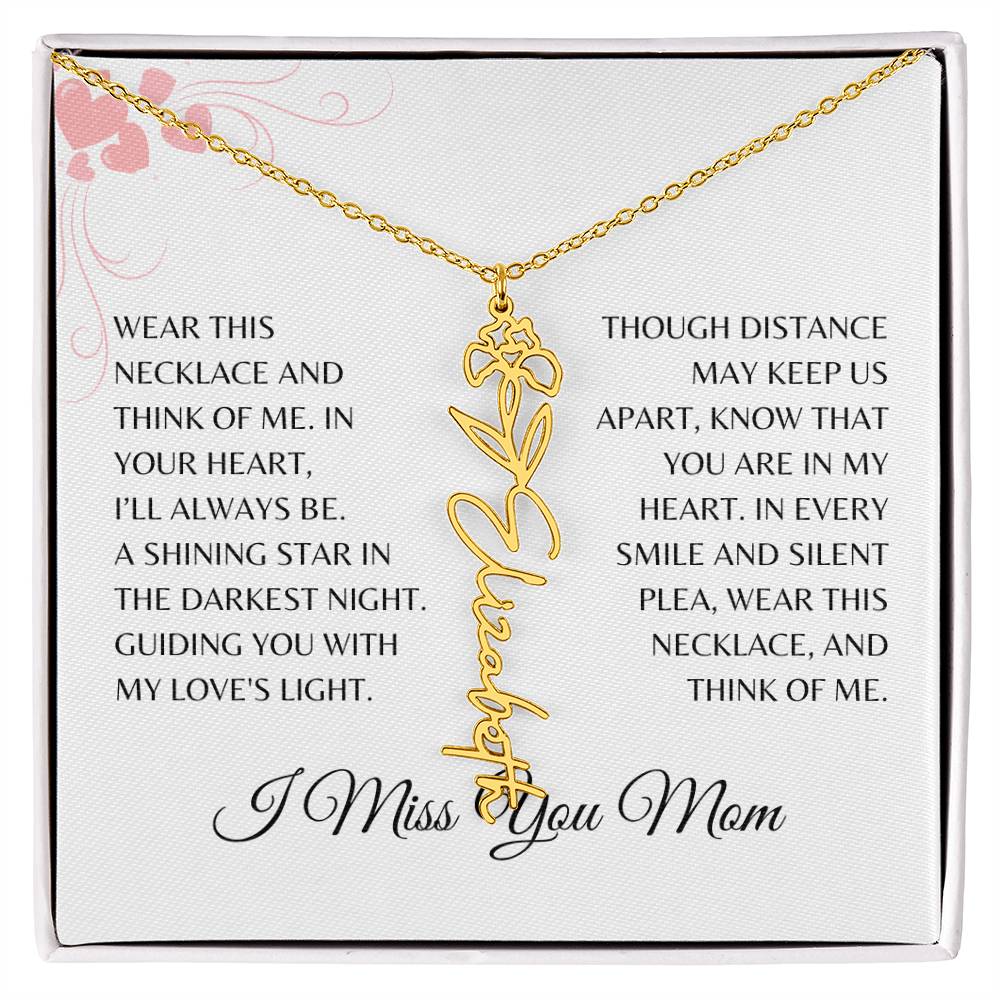 Custom Sympathy Gift Loss of Mother for Best Friend | Personalized Memorial Necklace from Best Friend for Loss of Mother