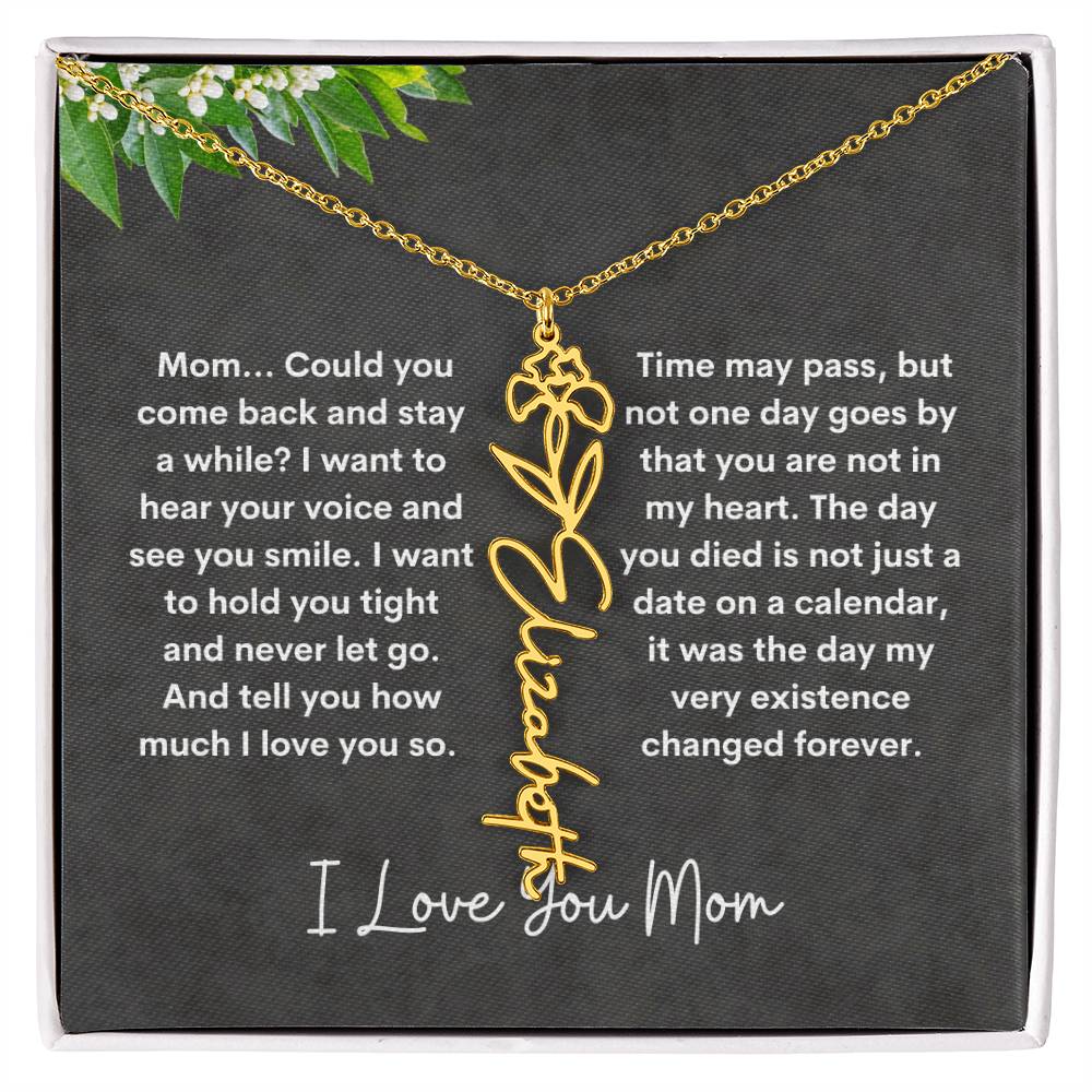 Custom Sympathy Gift Loss of Mother for Granddaughter | Customized Jewelry from Grandmother for Loss of Mother | Bereavement