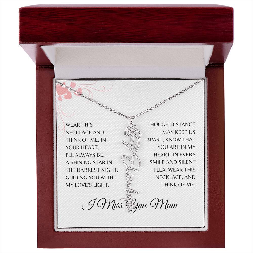 Custom Sympathy Gift Loss of Mother for Best Friend | Personalized Memorial Necklace from Best Friend for Loss of Mother