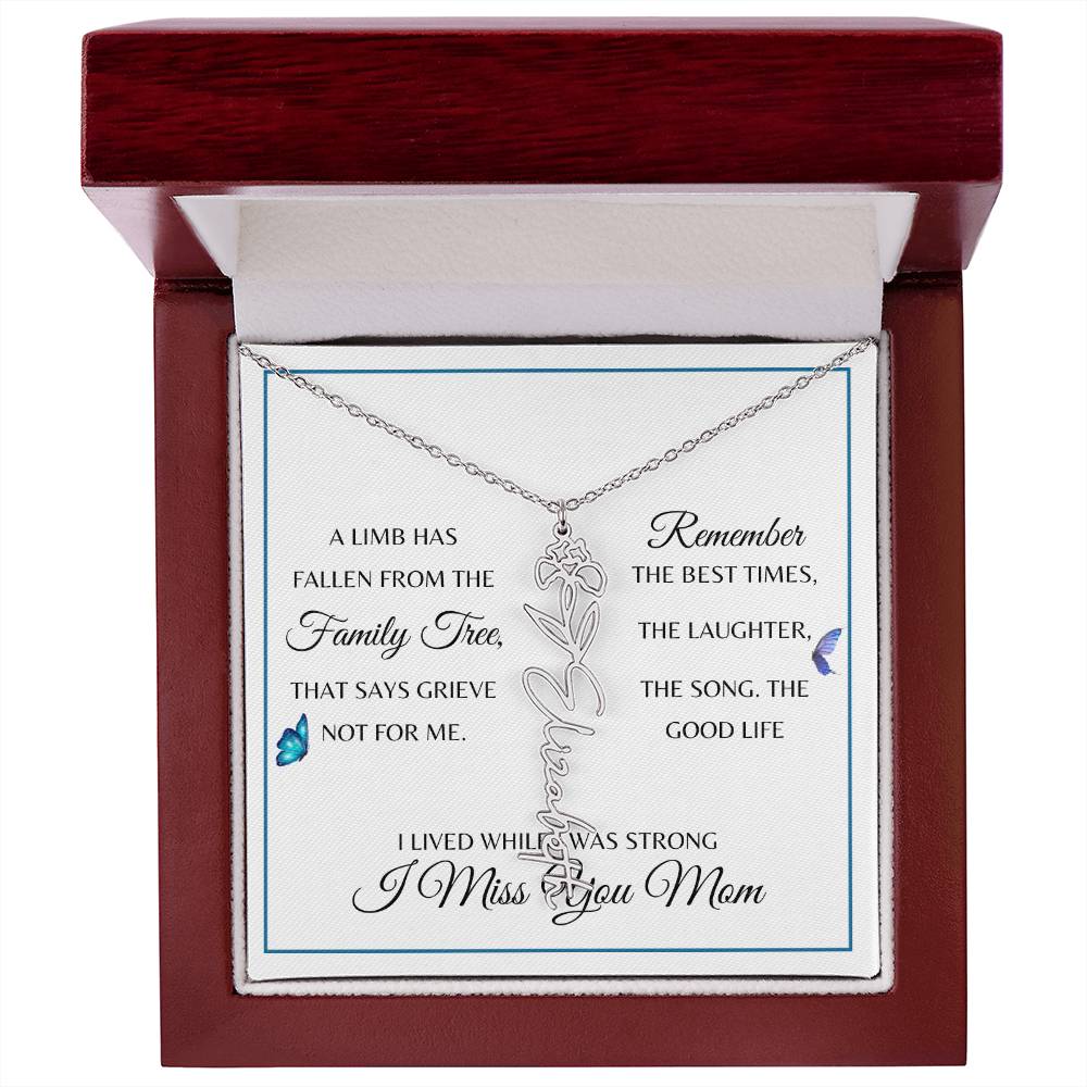 Custom Sympathy Gift Loss of Mother for Daughter | Personalized Jewelry from Dad for Loss of Mother | Memorial
