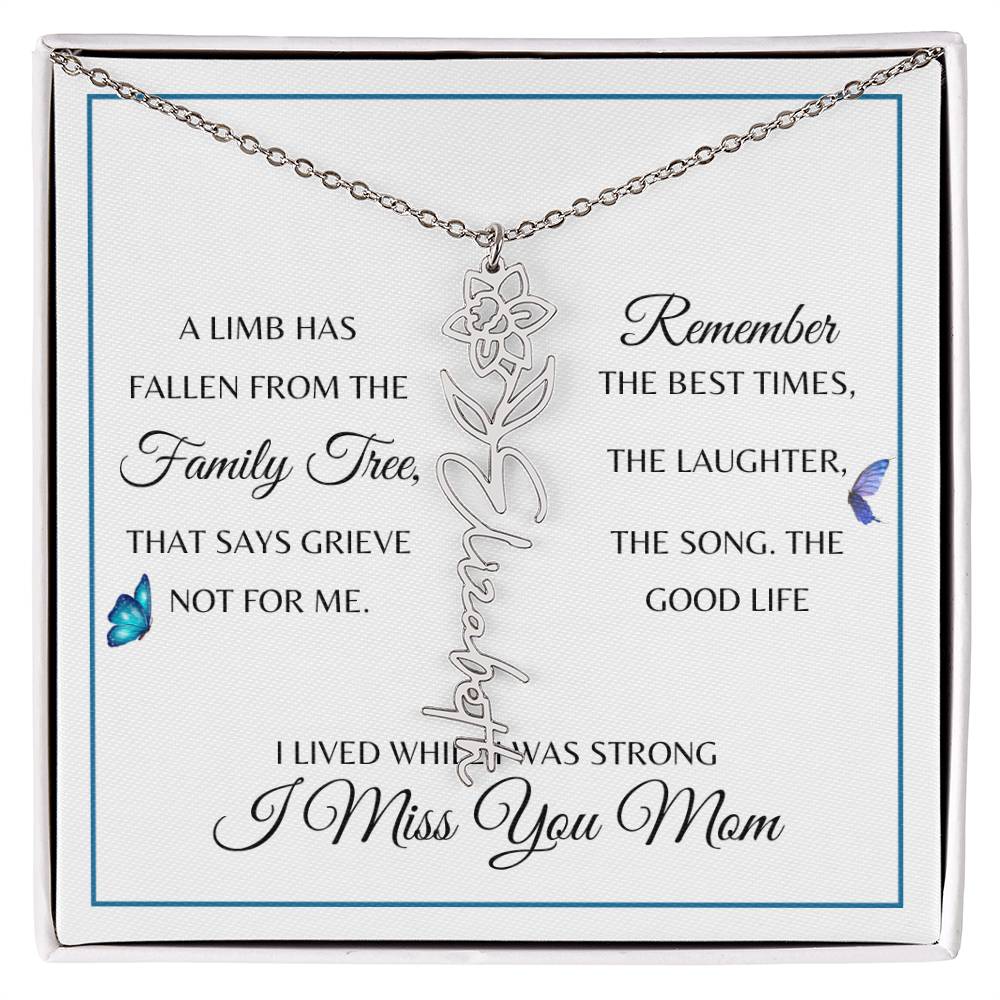 Custom Sympathy Gift Loss of Mother for Daughter | Personalized Jewelry from Dad for Loss of Mother | Memorial