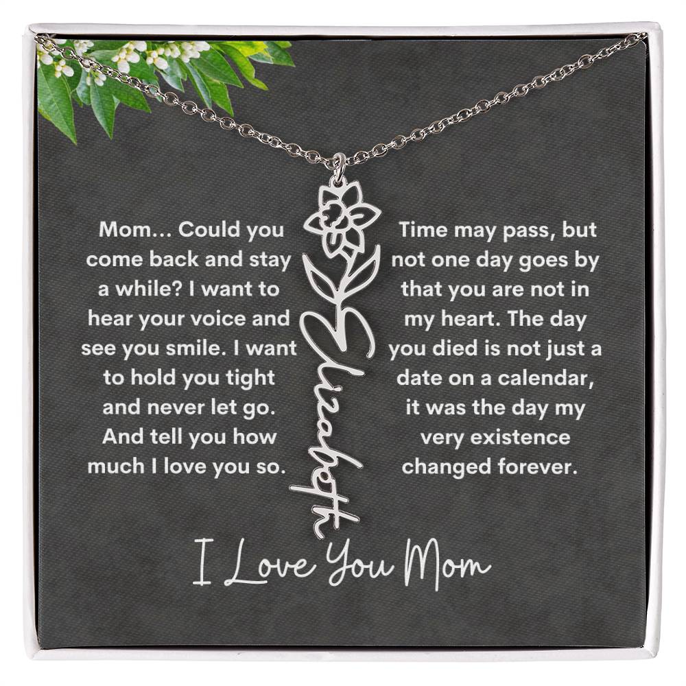 Custom Sympathy Gift Loss of Mother for Granddaughter | Customized Jewelry from Grandmother for Loss of Mother | Bereavement