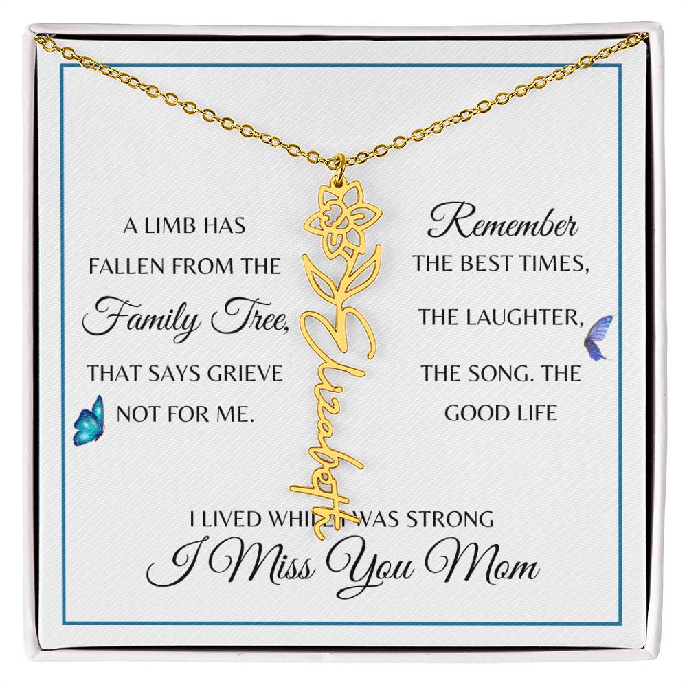 Custom Sympathy Gift Loss of Mother for Daughter | Personalized Jewelry from Dad for Loss of Mother | Memorial