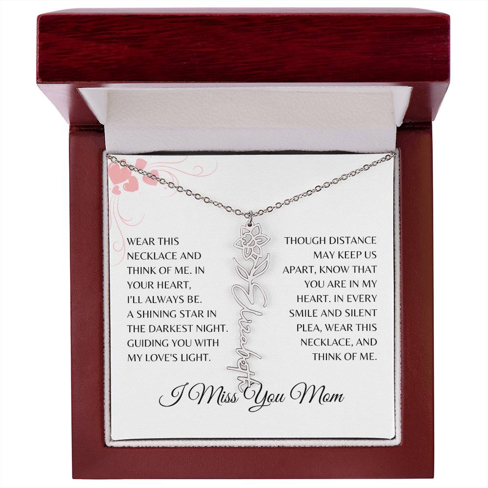Custom Sympathy Gift Loss of Mother for Best Friend | Personalized Memorial Necklace from Best Friend for Loss of Mother