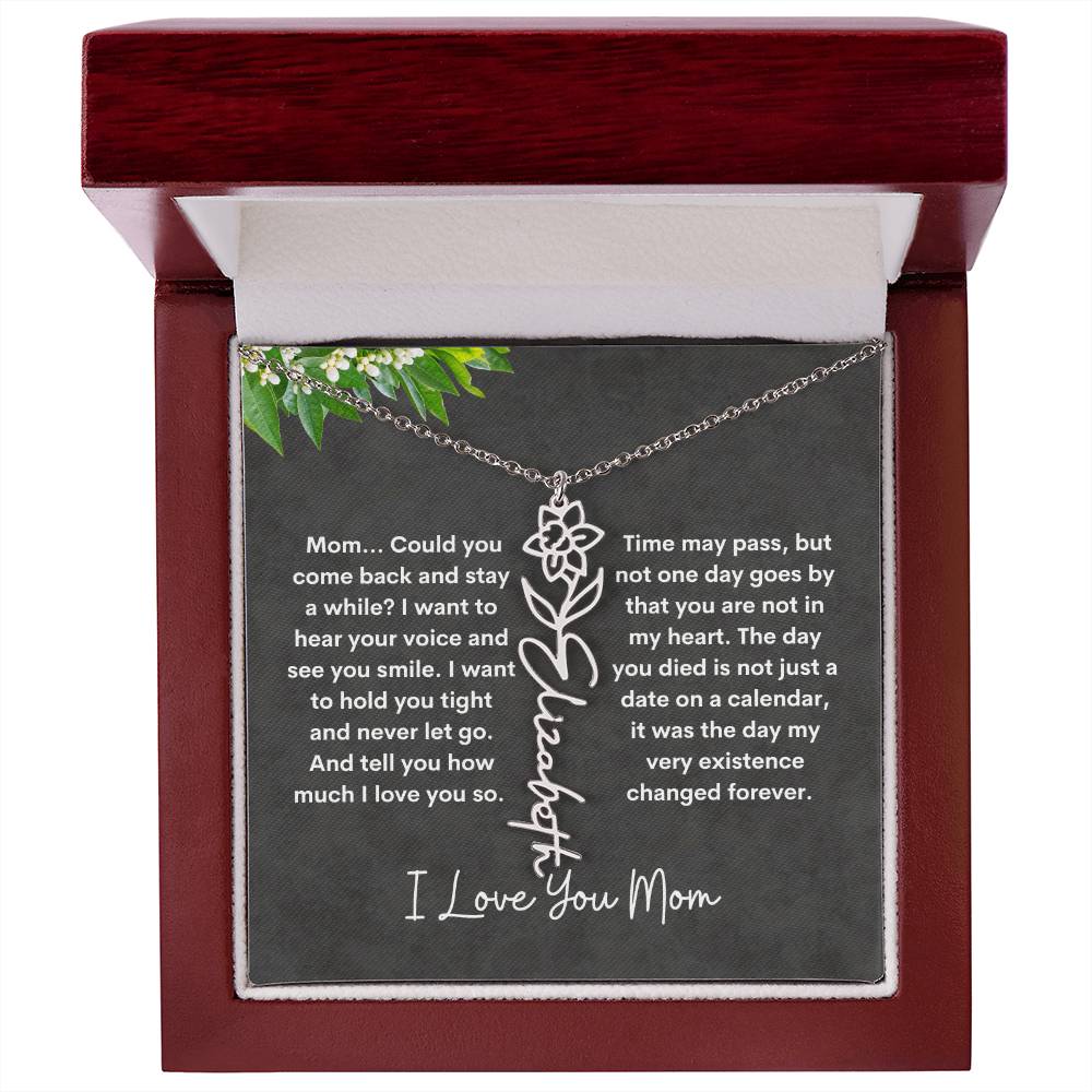Custom Sympathy Gift Loss of Mother for Granddaughter | Customized Jewelry from Grandmother for Loss of Mother | Bereavement