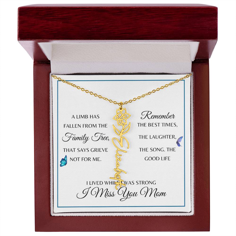 Custom Sympathy Gift Loss of Mother for Daughter | Personalized Jewelry from Dad for Loss of Mother | Memorial