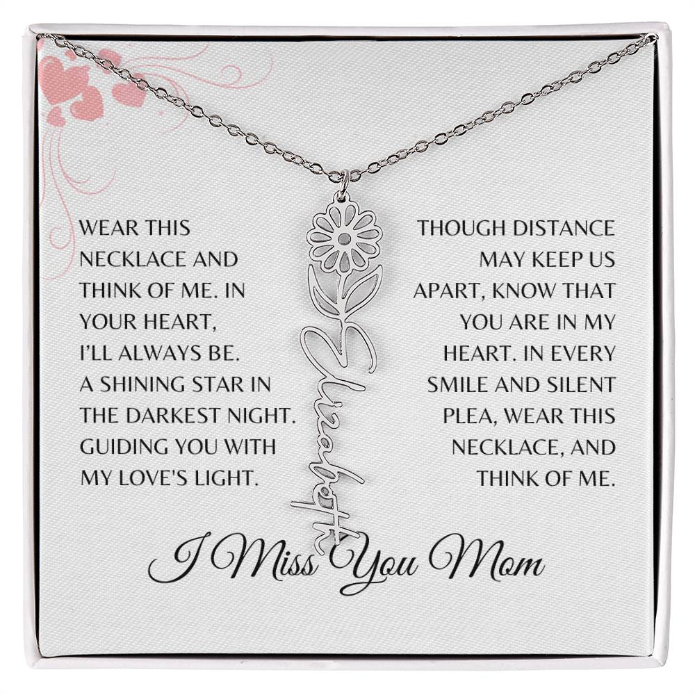 Custom Sympathy Gift Loss of Mother for Best Friend | Personalized Memorial Necklace from Best Friend for Loss of Mother
