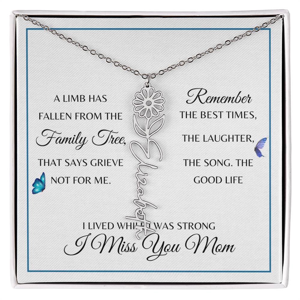 Custom Sympathy Gift Loss of Mother for Daughter | Personalized Jewelry from Dad for Loss of Mother | Memorial