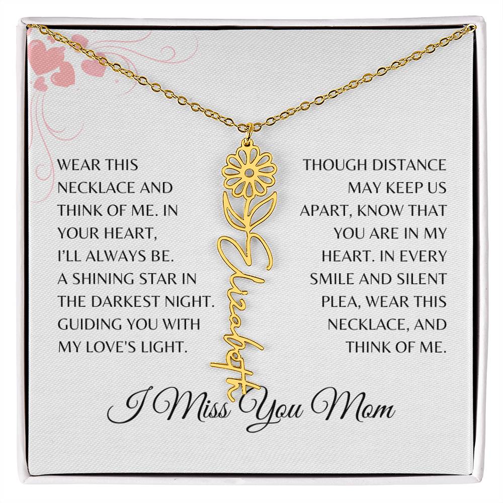 Custom Sympathy Gift Loss of Mother for Best Friend | Personalized Memorial Necklace from Best Friend for Loss of Mother