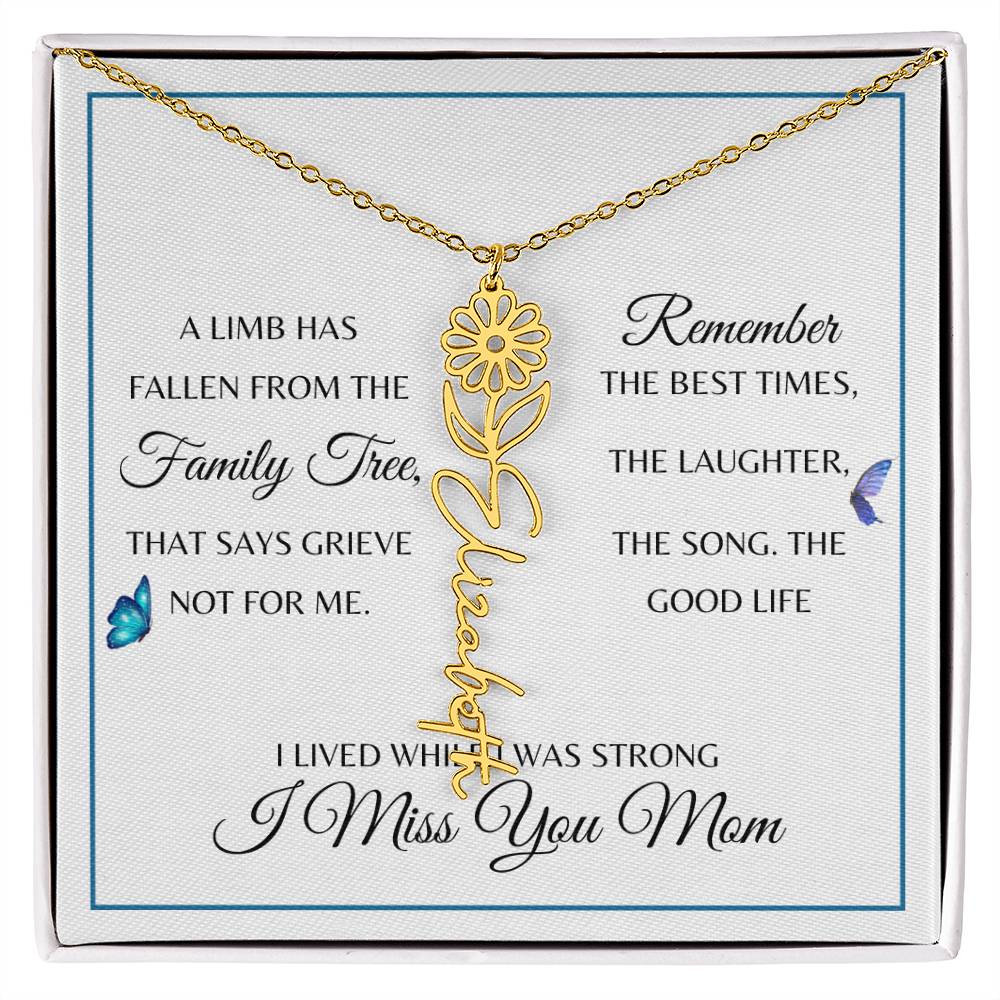Custom Sympathy Gift Loss of Mother for Daughter | Personalized Jewelry from Dad for Loss of Mother | Memorial