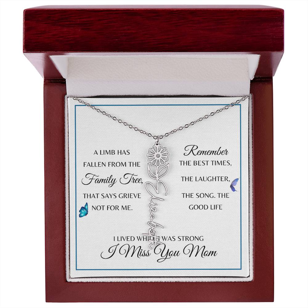 Custom Sympathy Gift Loss of Mother for Daughter | Personalized Jewelry from Dad for Loss of Mother | Memorial