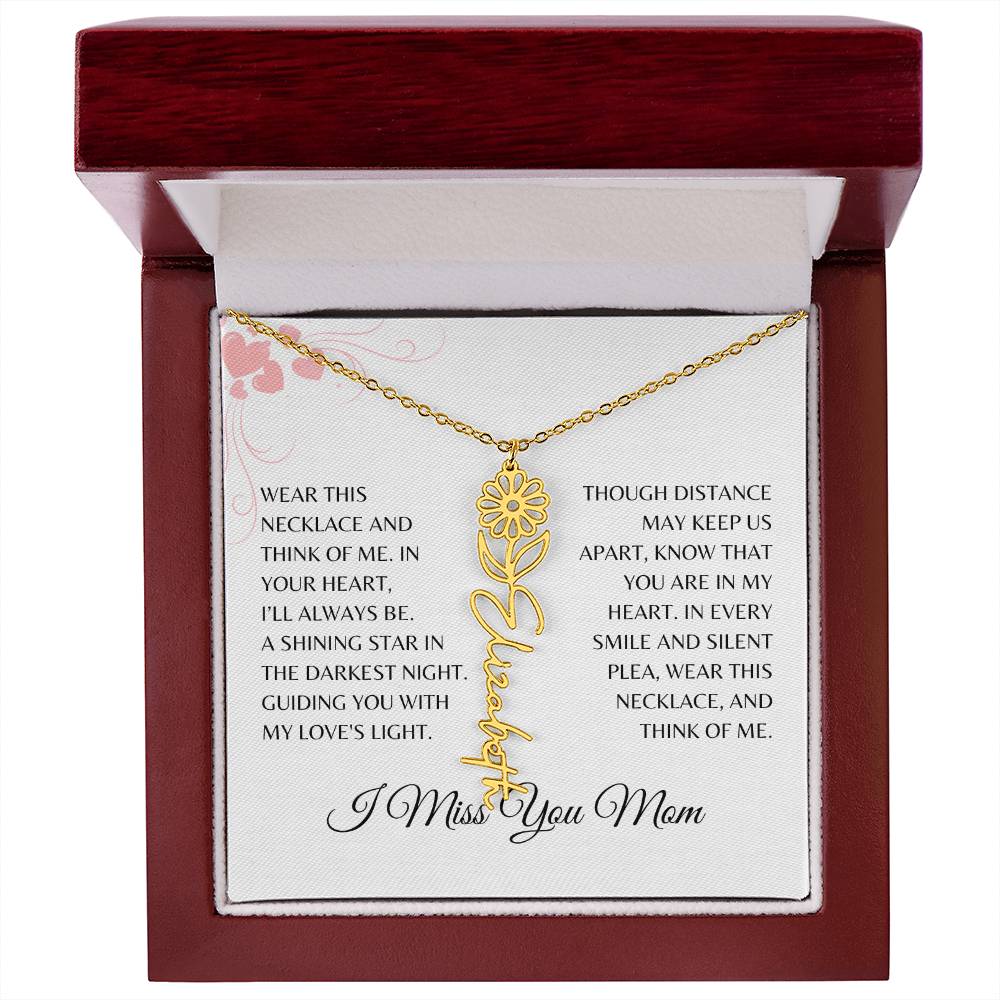 Custom Sympathy Gift Loss of Mother for Best Friend | Personalized Memorial Necklace from Best Friend for Loss of Mother