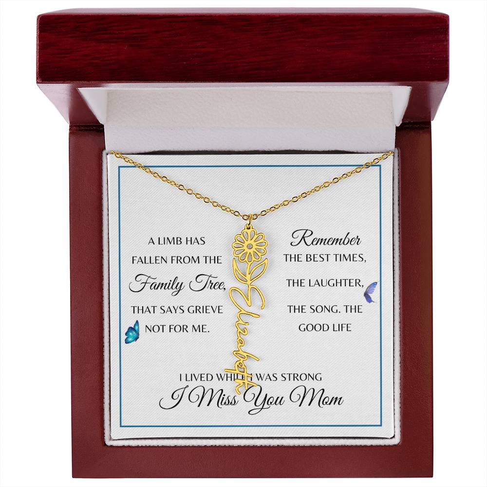 Custom Sympathy Gift Loss of Mother for Daughter | Personalized Jewelry from Dad for Loss of Mother | Memorial