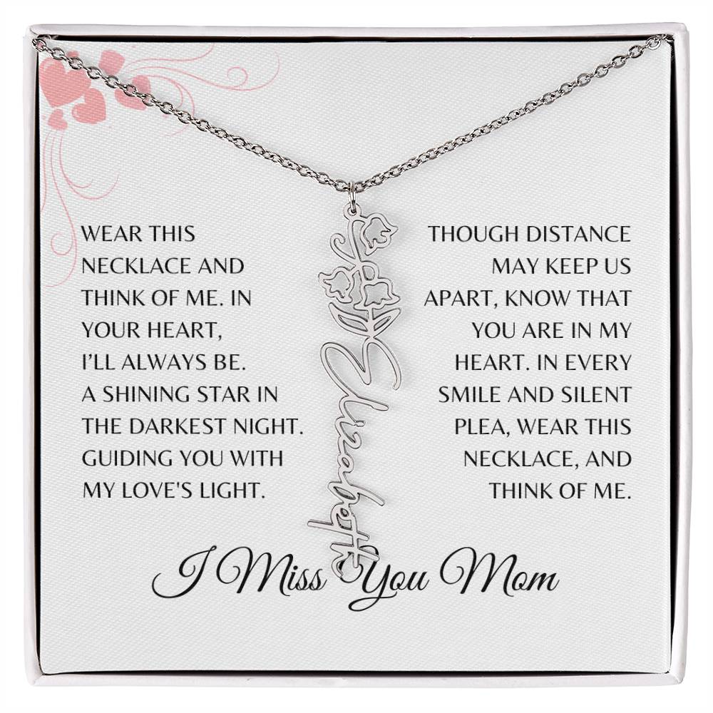 Custom Sympathy Gift Loss of Mother for Best Friend | Personalized Memorial Necklace from Best Friend for Loss of Mother