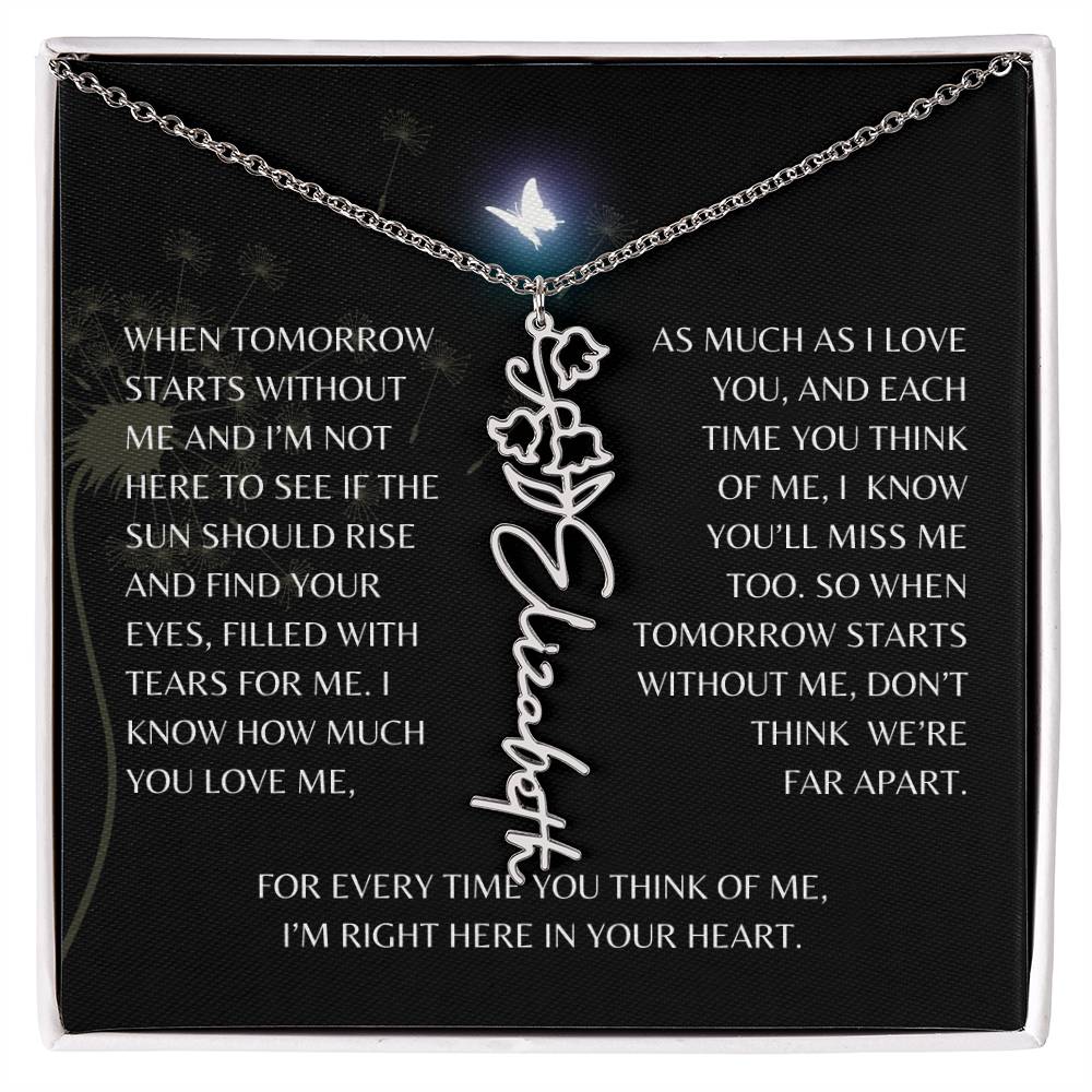 In Loving Memory Gift Loss of Mother for Daughter/Granddaughter | Memorial Jewelry from Dad or Grandmother for Loss of Mother Gift | Remembrance