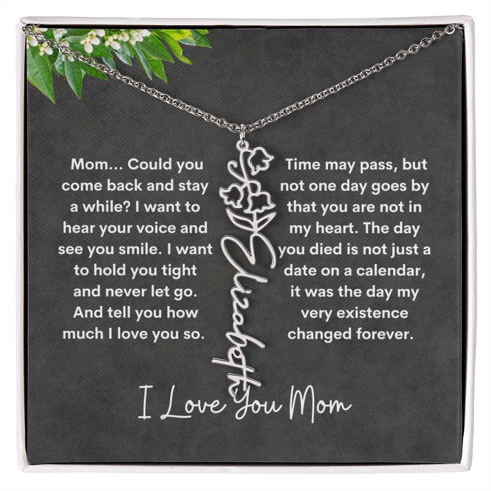 Custom Sympathy Gift Loss of Mother for Granddaughter | Customized Jewelry from Grandmother for Loss of Mother | Bereavement