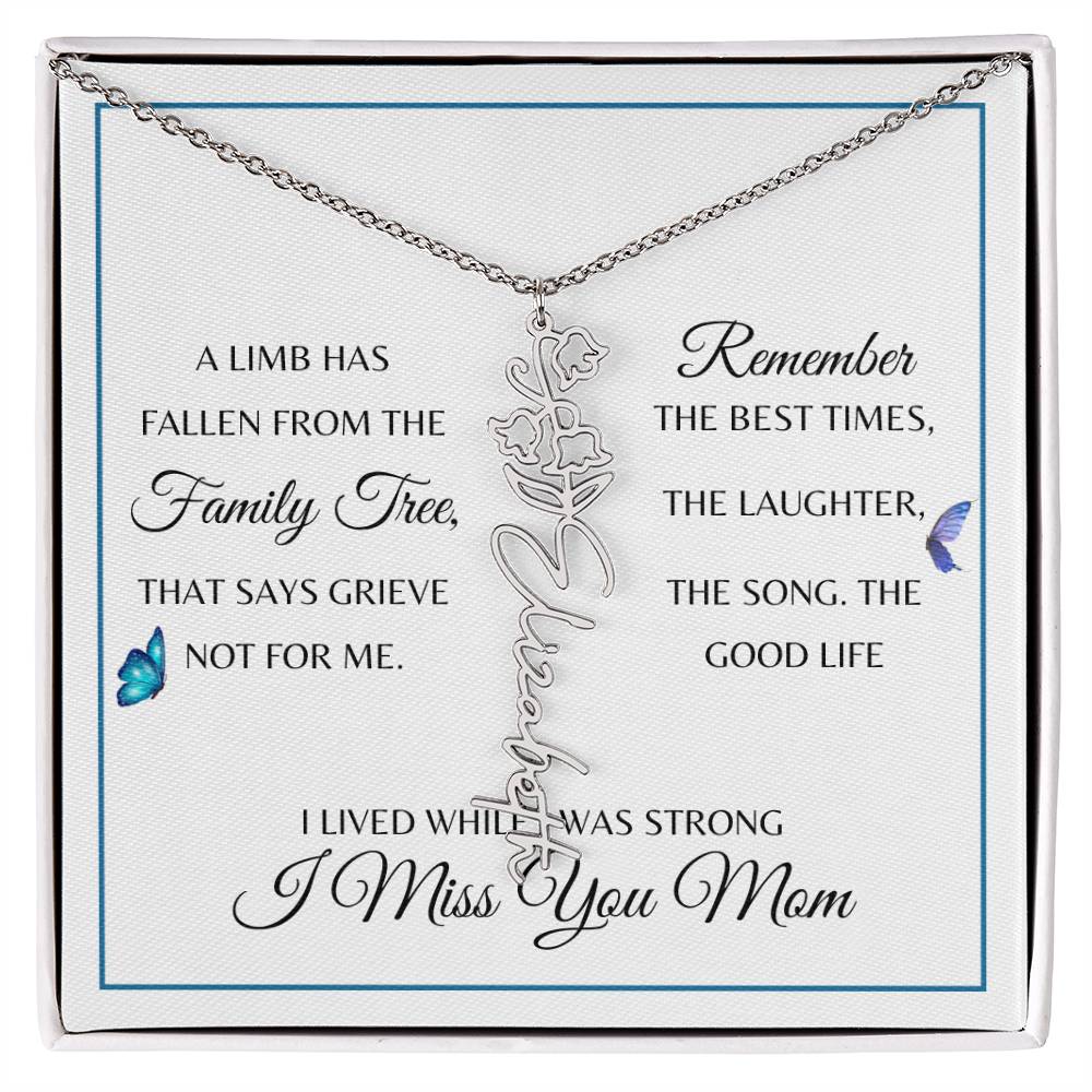 Custom Sympathy Gift Loss of Mother for Daughter | Personalized Jewelry from Dad for Loss of Mother | Memorial