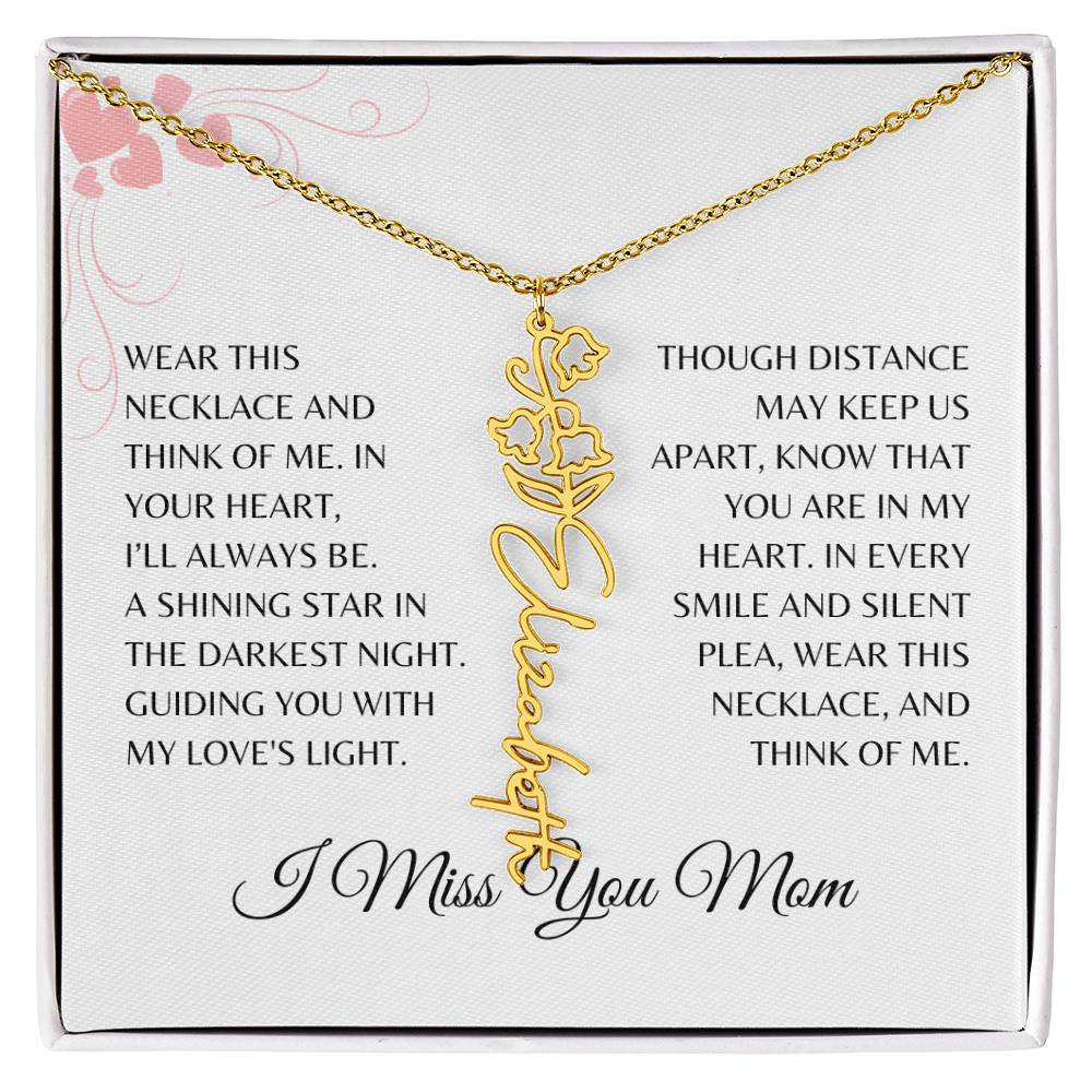 Custom Sympathy Gift Loss of Mother for Best Friend | Personalized Memorial Necklace from Best Friend for Loss of Mother