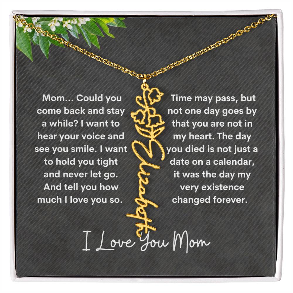 Custom Sympathy Gift Loss of Mother for Granddaughter | Customized Jewelry from Grandmother for Loss of Mother | Bereavement