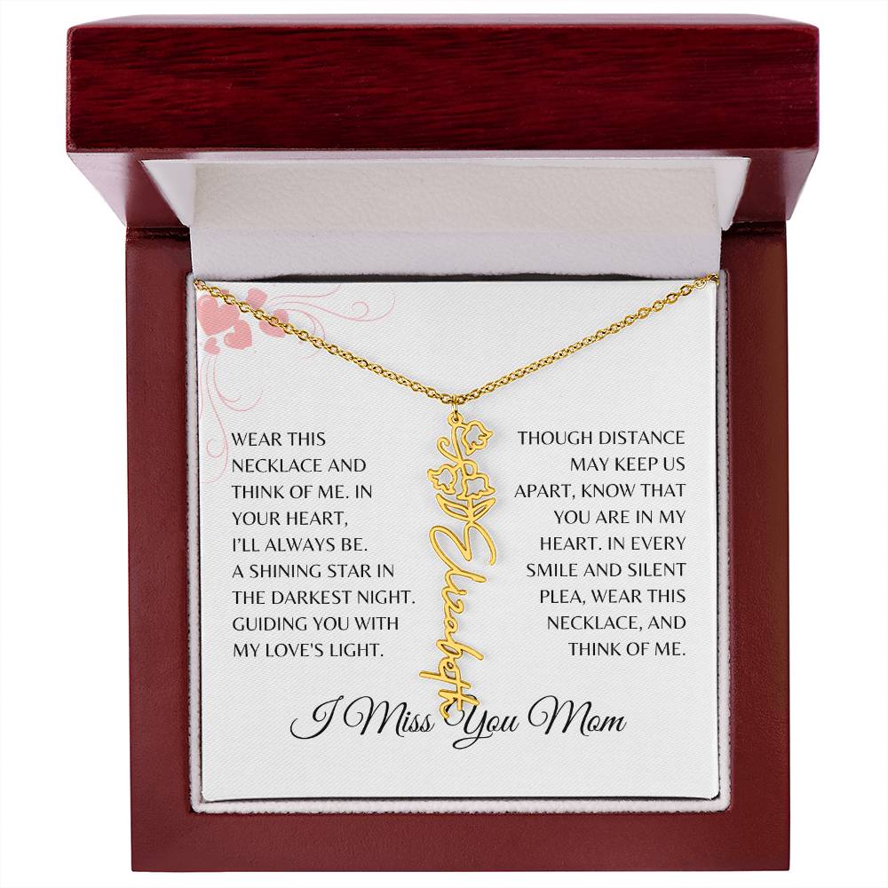 Custom Sympathy Gift Loss of Mother for Best Friend | Personalized Memorial Necklace from Best Friend for Loss of Mother