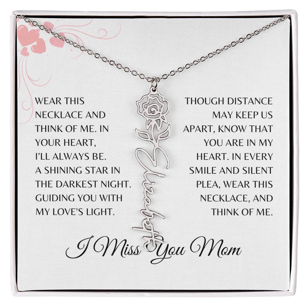 Custom Sympathy Gift Loss of Mother for Best Friend | Personalized Memorial Necklace from Best Friend for Loss of Mother