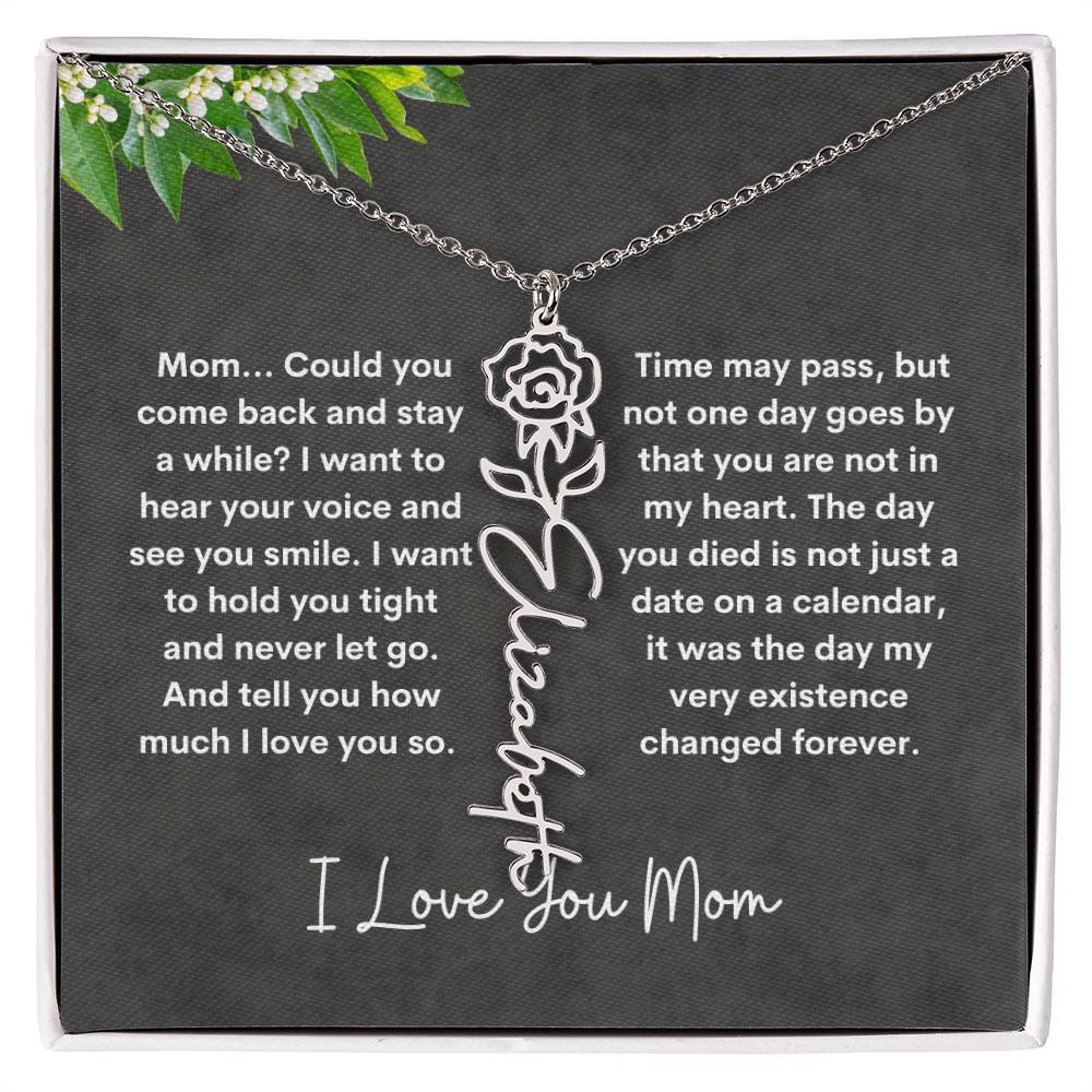 Custom Sympathy Gift Loss of Mother for Granddaughter | Customized Jewelry from Grandmother for Loss of Mother | Bereavement