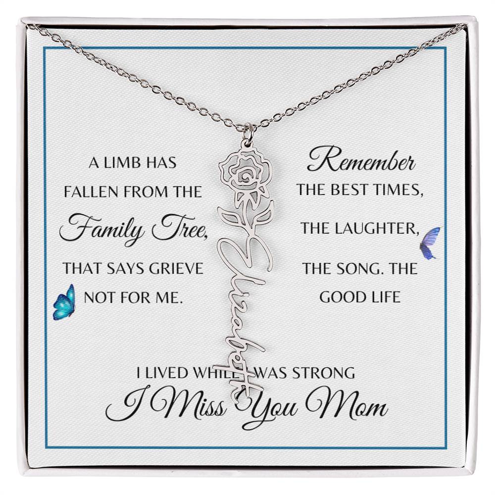 Custom Sympathy Gift Loss of Mother for Daughter | Personalized Jewelry from Dad for Loss of Mother | Memorial