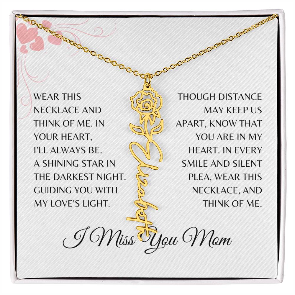 Custom Sympathy Gift Loss of Mother for Best Friend | Personalized Memorial Necklace from Best Friend for Loss of Mother