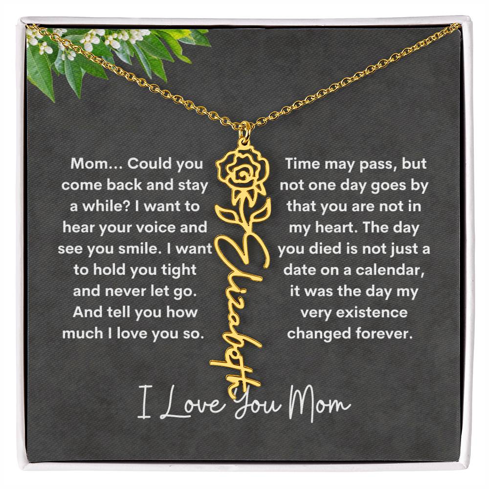 Custom Sympathy Gift Loss of Mother for Granddaughter | Customized Jewelry from Grandmother for Loss of Mother | Bereavement