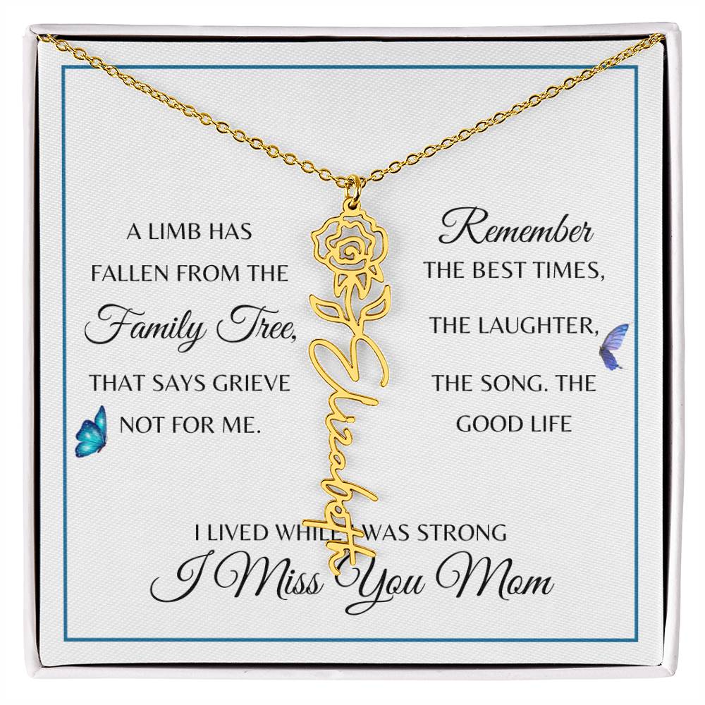 Custom Sympathy Gift Loss of Mother for Daughter | Personalized Jewelry from Dad for Loss of Mother | Memorial
