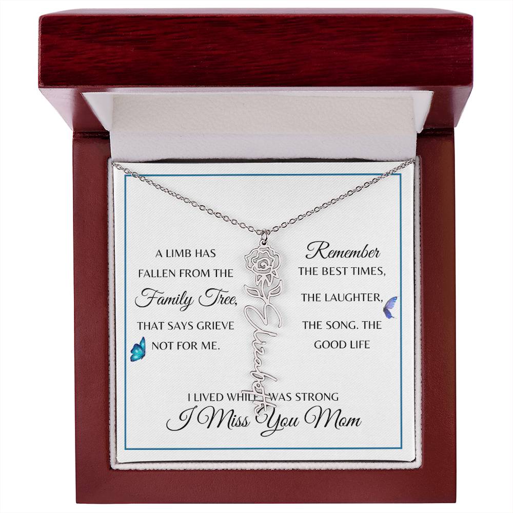 Custom Sympathy Gift Loss of Mother for Daughter | Personalized Jewelry from Dad for Loss of Mother | Memorial