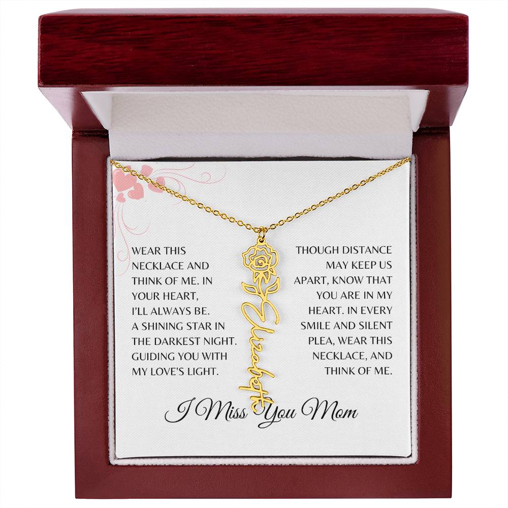 Custom Sympathy Gift Loss of Mother for Best Friend | Personalized Memorial Necklace from Best Friend for Loss of Mother