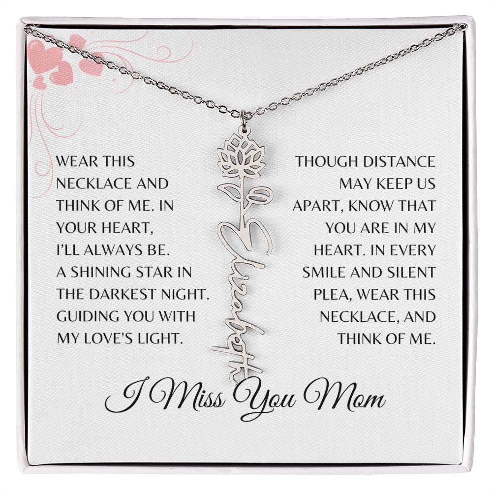 Custom Sympathy Gift Loss of Mother for Best Friend | Personalized Memorial Necklace from Best Friend for Loss of Mother